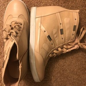 Blush sneaker wedges Size 11W
